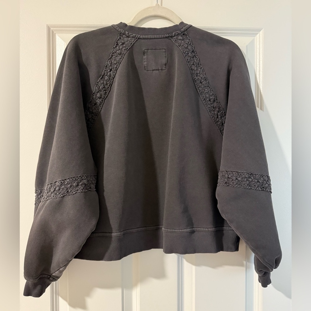 aerie Hey Crochet Sweatshirt - Picture 3 of 5